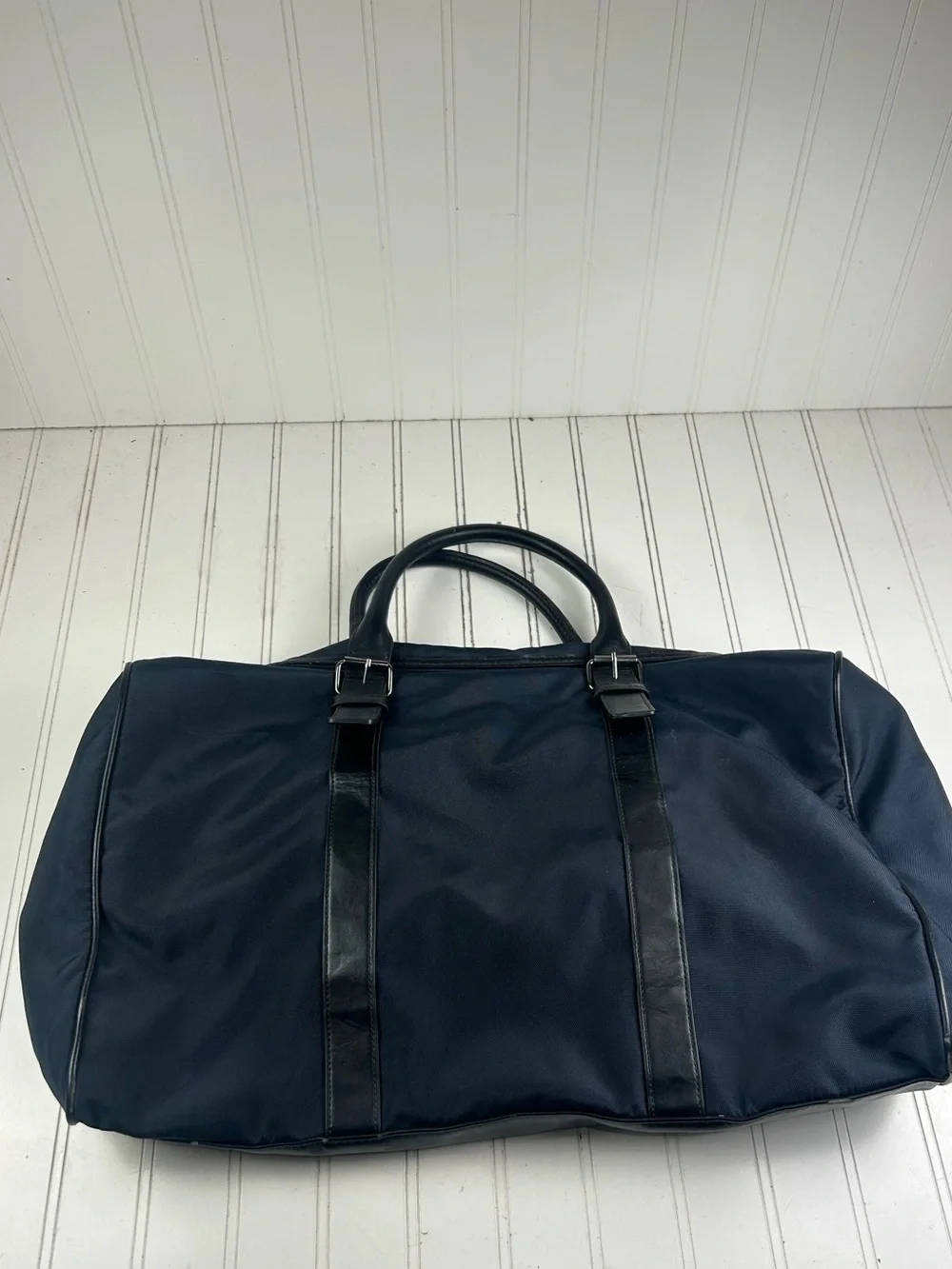 Michael Kors Unisex Jet Set Large Navy Nylon Duffle Travel Bag $220